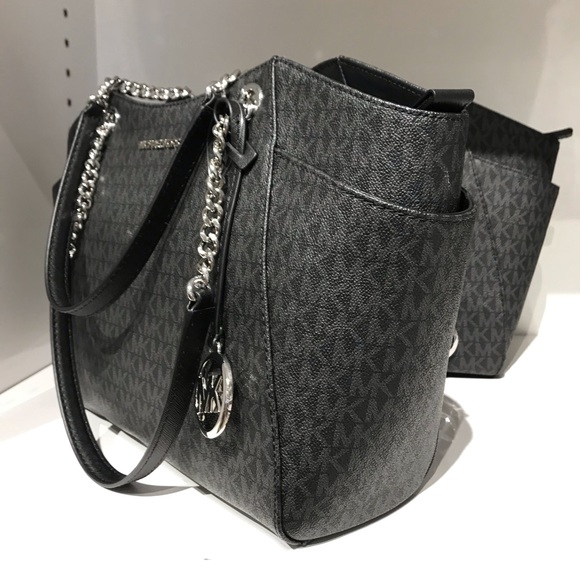 NWT Michael Kors Jet Set Travel Black JST tote bag - Picture 6 of 8